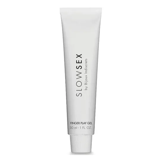 Gel de masaje sensual SLOW SEX Finger Play, a base de agua con aloe vera, aroma coco, 30 ml, aplicación digital.