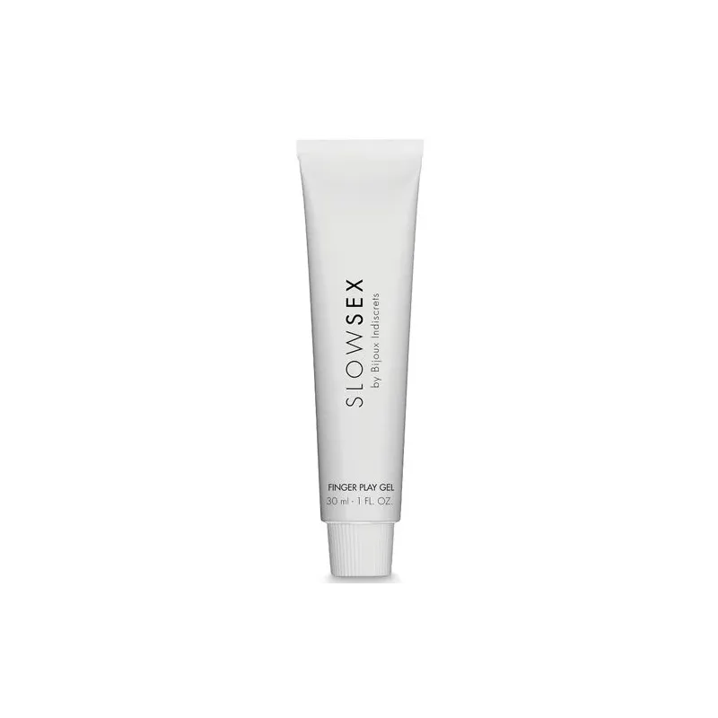 Gel massaggio sensuale SLOW SEX Finger Play, a base d'acqua con aloe vera, profumo cocco, 30 ml, applicazione digitale.