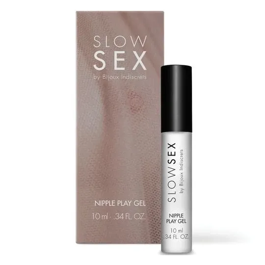 Gel stimulant mamelons Slow Sex 10 ml effet froid, applicateur métallique, emballage aluminium