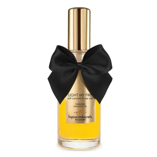 Olio da massaggio effetto caldo aroma caramello Bijoux Love Cosmetiques 100ml bottiglia