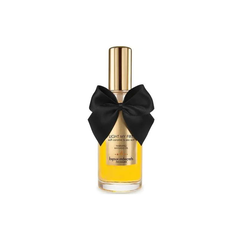 Olio da massaggio effetto caldo aroma caramello Bijoux Love Cosmetiques 100ml bottiglia
