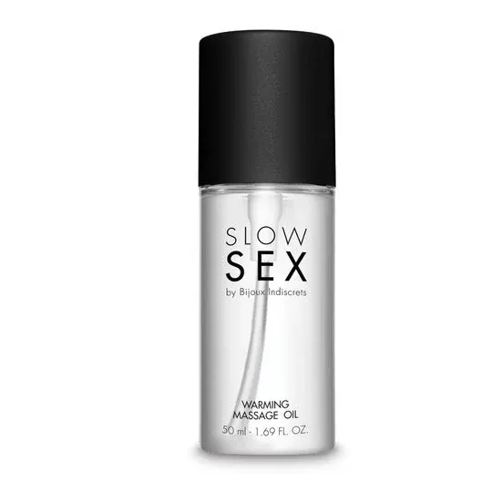 Olio da massaggio riscaldante SLOW SEX 50 ml profumo di cocco, effetto termico.