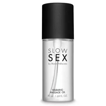 Olio da massaggio riscaldante SLOW SEX 50 ml profumo di cocco, effetto termico.