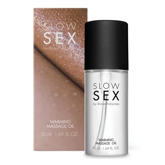 Olio da massaggio riscaldante SLOW SEX 50 ml profumo di cocco, effetto termico.