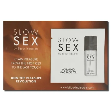 Wärmendes Massageöl SLOW SEX 2 ml Flasche, wärmender Effekt für sinnliche Massagen