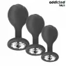 Lot complet de 3 plugs anaux progressifs Addicted Toys avec bijou scintillant