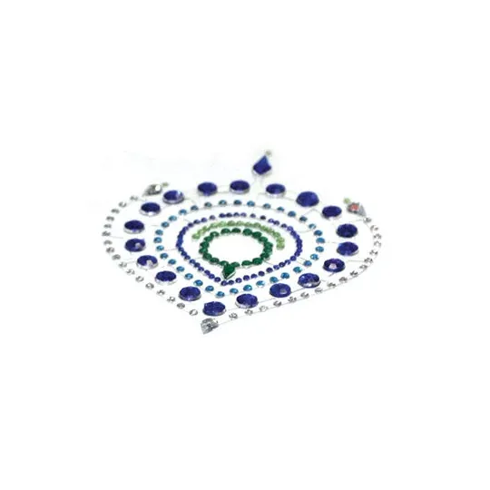 Bijou intime flamboyant bleu et vert métallique de la marque Bijoux Désir Métallique.