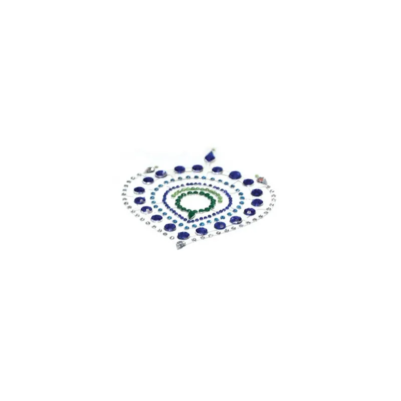 Bijou intime flamboyant bleu et vert métallique de la marque Bijoux Désir Métallique.