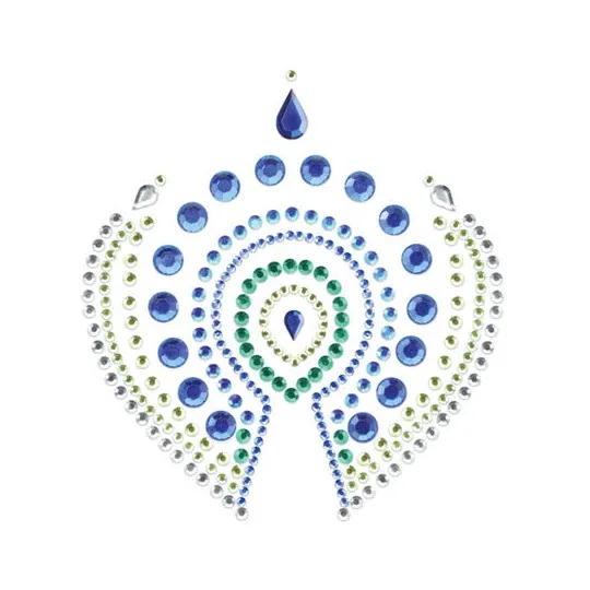 Bijou intime flamboyant bleu et vert métallique de la marque Bijoux Désir Métallique.