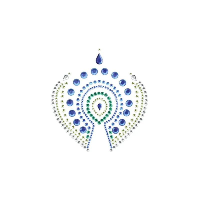 Bijou intime flamboyant bleu et vert métallique de la marque Bijoux Désir Métallique.