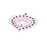 Bijou intime métallique BIJOUX DESIRE en lilas et rose, flamboyant et lumineux, décoration corporelle.
