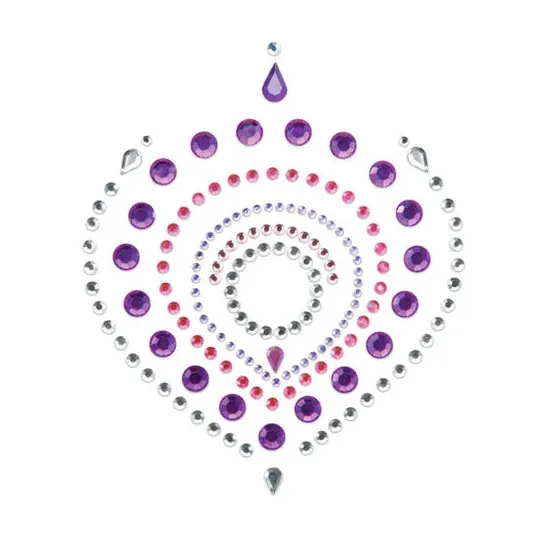 Bijou intime métallique BIJOUX DESIRE en lilas et rose, flamboyant et lumineux, décoration corporelle.