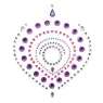 Bijou intime métallique BIJOUX DESIRE en lilas et rose, flamboyant et lumineux, décoration corporelle.