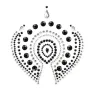 Bijou intime flamboyant noir et argent de la marque Bijoux Désir Métallique, piercing corporel avec strass scintillants