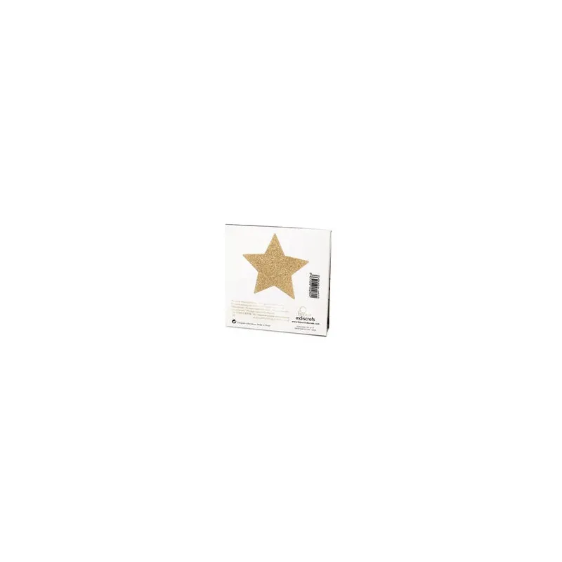 Cerotto per capezzolo a stella oro BIJOUX FLASH COLLECTION, decorazione glitter riutilizzabile.