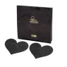 Copricapezzoli glitterati a forma di cuore nero, autoadesivi, Bijoux Flash Collection.