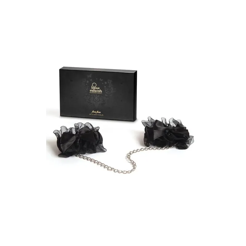 Manette in organza e raso di Bijoux Indiscrets Frou Frou, accessorio elegante per bondage erotico