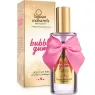 Olio da massaggio riscaldante bubblegum di Bijoux Love Cosmétiques, effetto calore e commestibile.