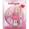 Kit gioco intimo bubblegum rosa BIJOUX LOVE COSMETIQUES: olio riscaldante, gel, lucidalabbra