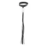 Choker bondage nero Maze con pompon, collare BDSM regolabile, Bijoux Indiscrets gioielli erotici