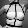 Imbracatura nera regolabile a H di Bijoux Maze, accessorio bondage per giochi BDSM