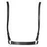 Harnais X réglable noir Bijoux Maze, accessoire bondage ajustable en polyuréthane recyclé.