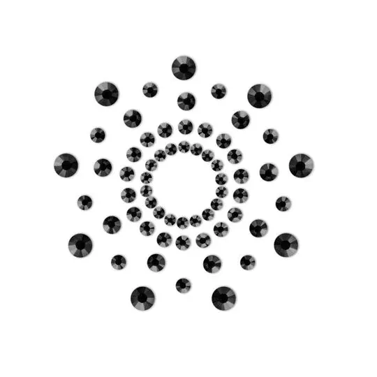 Schwarze glänzende Nippelabdeckungen von Bijoux Jewelry, haftende Brustwarzenabdeckung für Damen