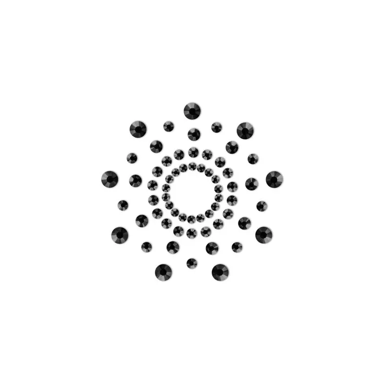 Schwarze glänzende Nippelabdeckungen von Bijoux Jewelry, haftende Brustwarzenabdeckung für Damen