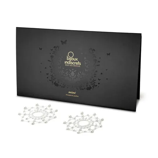 Copricapezzoli lilla Bijoux Jewelry con perla dorata, modello Indiscrets Mimi, due pezzi
