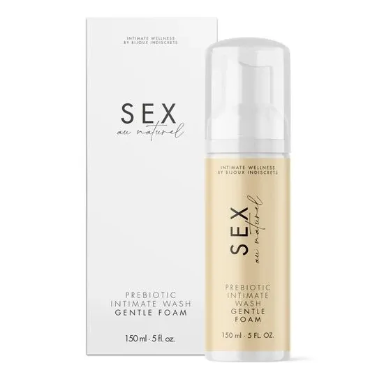 Flacon mousse intime prébiotique Bijoux au Naturel 150 ml nettoyant doux sans savon pour l'équilibre intime