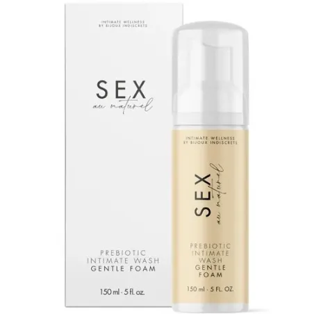 Flacon mousse intime prébiotique Bijoux au Naturel 150 ml nettoyant doux sans savon pour l'équilibre intime