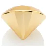 Vibratore clitorideo a forma di diamante dorato di Bijoux 21, per stimolazione esterna.