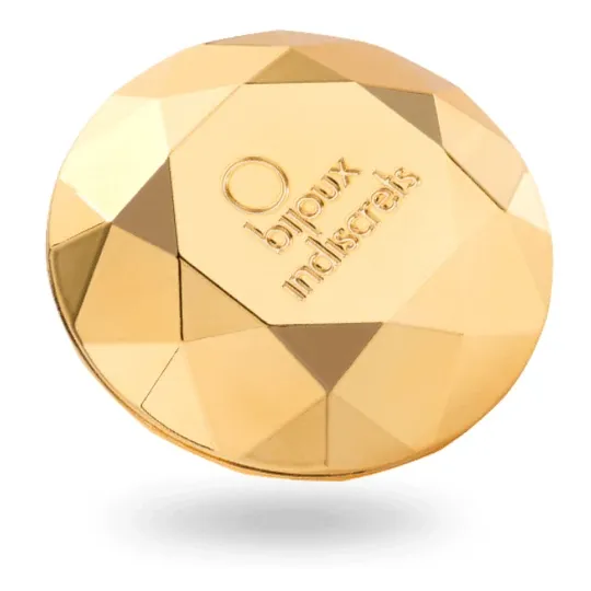 Vibrateur clitoridien en forme de diamant doré de la marque Bijoux 21, pour stimulation externe.