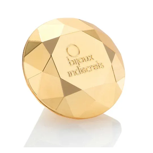 Gold diamond-shaped clitoral vibrator by Bijoux 21, designed for external stimulation.