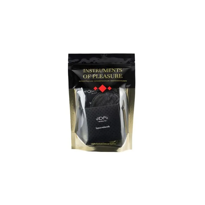 Kit Instruments de Plaisir Niveau Rouge Bijoux Indiscrets con anello vibrante, manette in raso e maschera rossa
