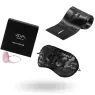 Kit Instruments de Plaisir Niveau Rouge Bijoux Indiscrets con anello vibrante, manette in raso e maschera rossa