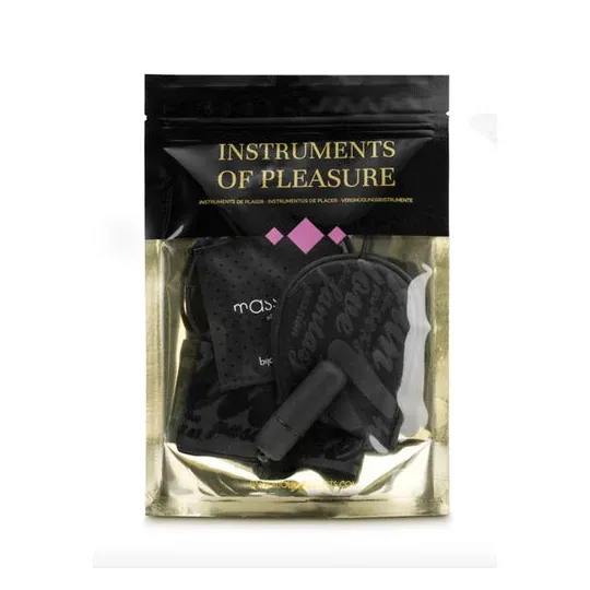 Set di giochi sensuali viola - manette di raso, maschera, gel intimo e palla vibrante di Bijoux Indiscrets