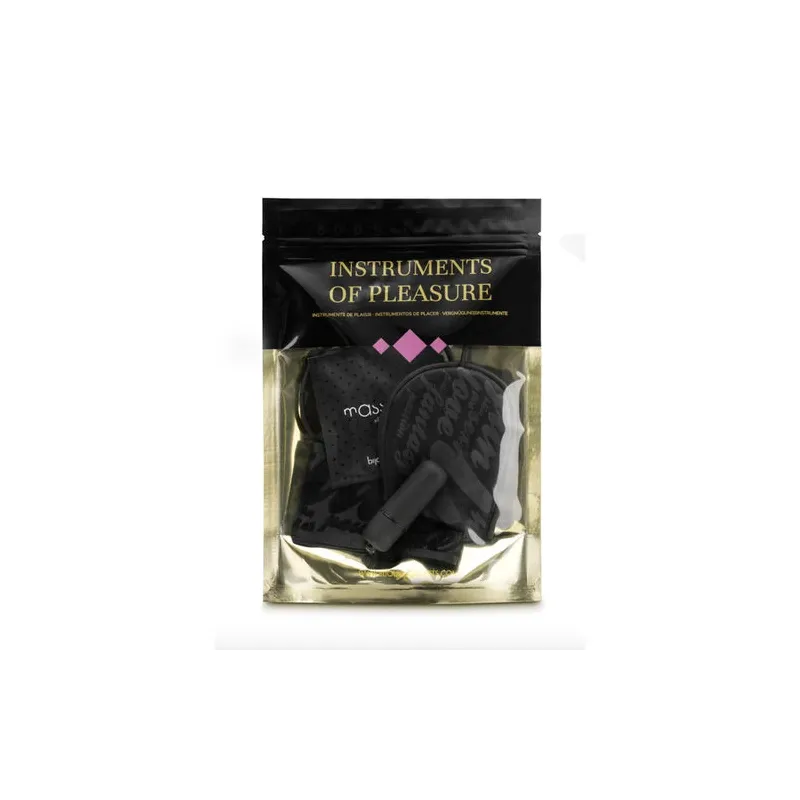 Set di giochi sensuali viola - manette di raso, maschera, gel intimo e palla vibrante di Bijoux Indiscrets