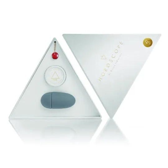 Kit oroscopo Indiscrets Leone di Bijoux Horoscope con collana amuleto, balsamo orgasmico e vibratore