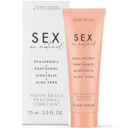Flacone bianco di lubrificante intimo a base d'acqua BIJOUX AU NATUREL, 75 ml, bassa osmolarità