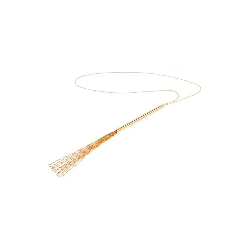 Collana frusta in metallo argentato Bijoux Magnifique, catena per soft bondage, gioiello corpo.