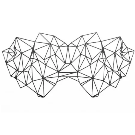 Wiederverwendbare Vinylmaske Bijoux Vinyl Masks, schwarz, mit Klebepads für Rollenspiele