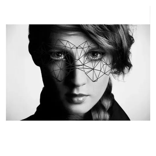 Masque vinyle réutilisable Bijoux Vinyl Masks, noir, avec adhésifs repositionnables pour jeux de rôle