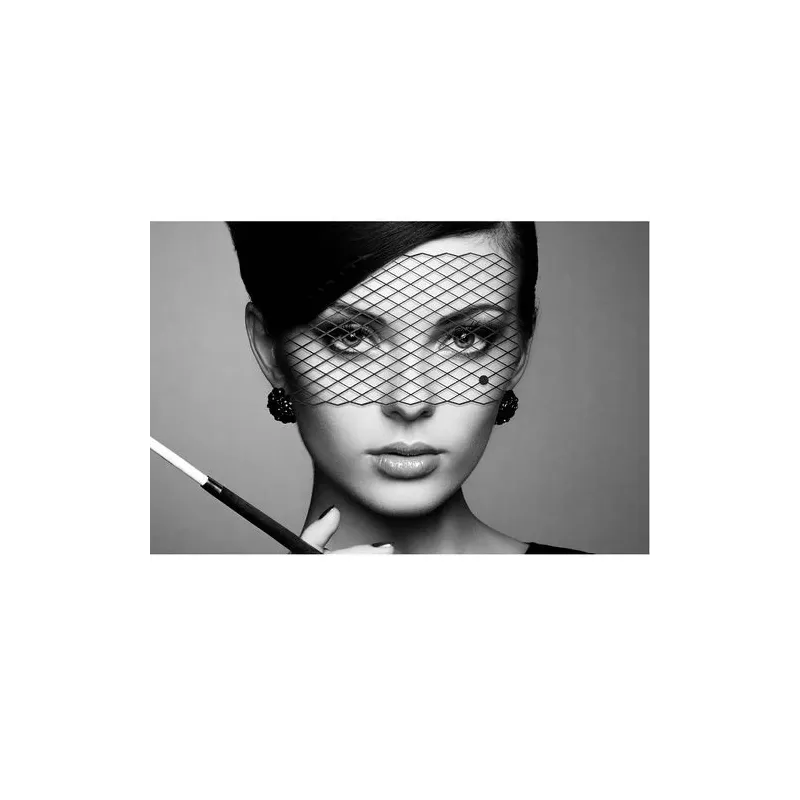 Maschera Louise riutilizzabile BIJOUX VINYL MASKS, accessorio seducente con adesivi riposizionabili