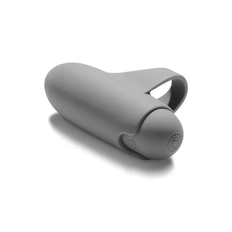 Vibratore bullet grigio 10 vibrazioni - Bijoux Petits Bonbons vibratore a dito con manicotto in silicone