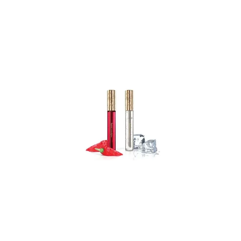 Pack duo di gloss intimo caldo e freddo Bijoux Love Cosmetiques per giochi sensuali