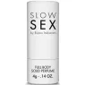 Profumo solido per corpo Slow Sex al cocco, confezione alluminio, senza alcol, per zone intime.