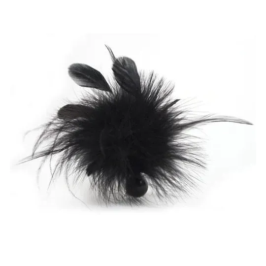 Black feather tickler by Bijoux Indiscrets for intimate play