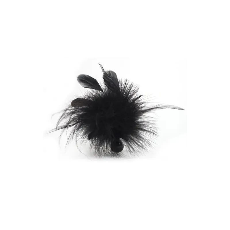 Plumero de plumas negras Bijoux Indiscrets para juegos sensuales