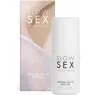 Clear bottle of CBD sexual massage oil Slow Sex 30 ml, 1% CBD for intimate pleasure